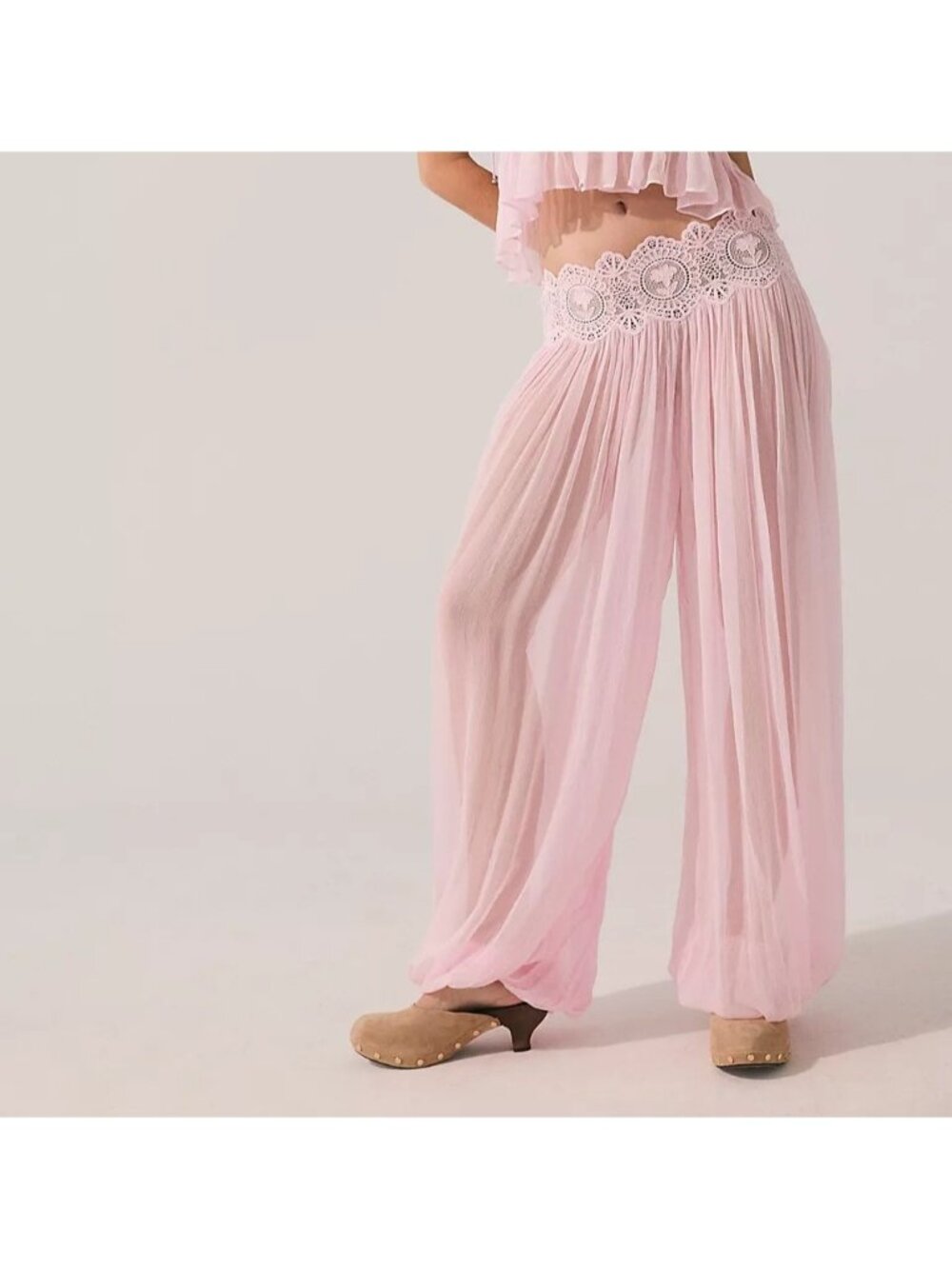 Retrofête Dreamy Chiffon Pants Harem Fairycore Ethereal Balloon Leg Womens S